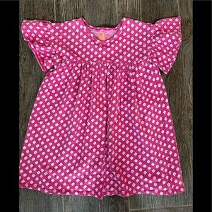 Harper Canyon pink and white polka dot dress